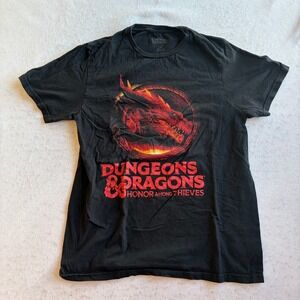 Dungeons & Dragons T-Shirt Mens M Black Honor Among Thieves Graphic Movie Promo